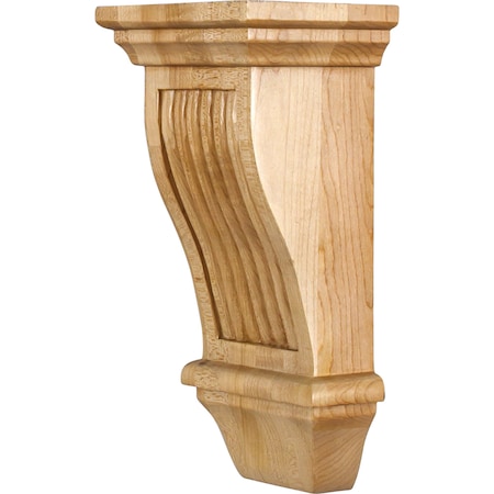 5 Wx4Dx10H Rubberwood Renaissance Reed Corbel